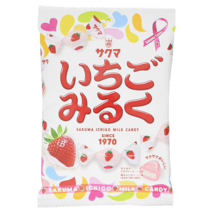 Sakuma Strawberry Milk Candy, 3.52oz-bag