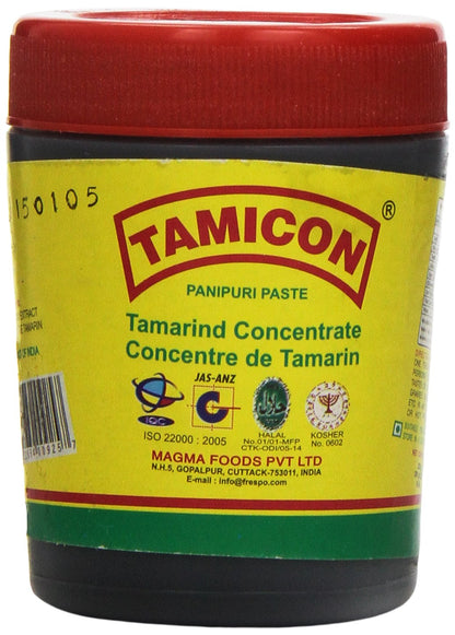 Tamicon Tamarind Concentrate | Sweet & Sour Tamarind Paste | Authentic South Indian Style Flavor | Perfect for Curries, Sauces, Dips & Soups | 7.05 Oz/200gm