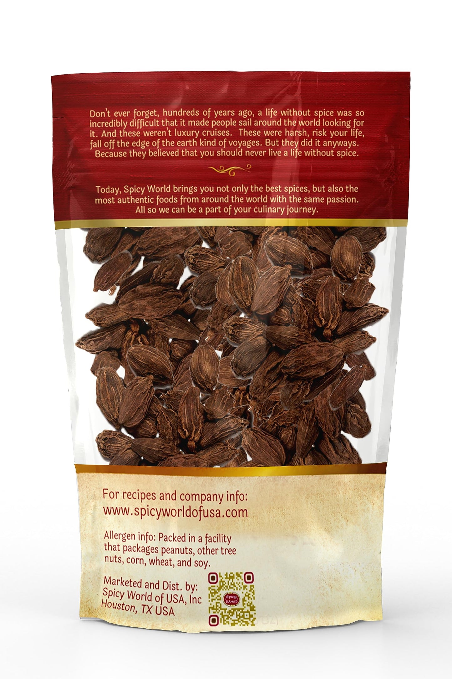 Black Cardamom Pods 3.5 Oz Bag (100gm) | Whole Kali Elaichi Indian Spice by Spicy World