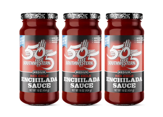 505 Southwestern Hatch Valley Mild Green Chile Sauce 16oz (Pack of 3, Red Chile Enchilada Sauce)