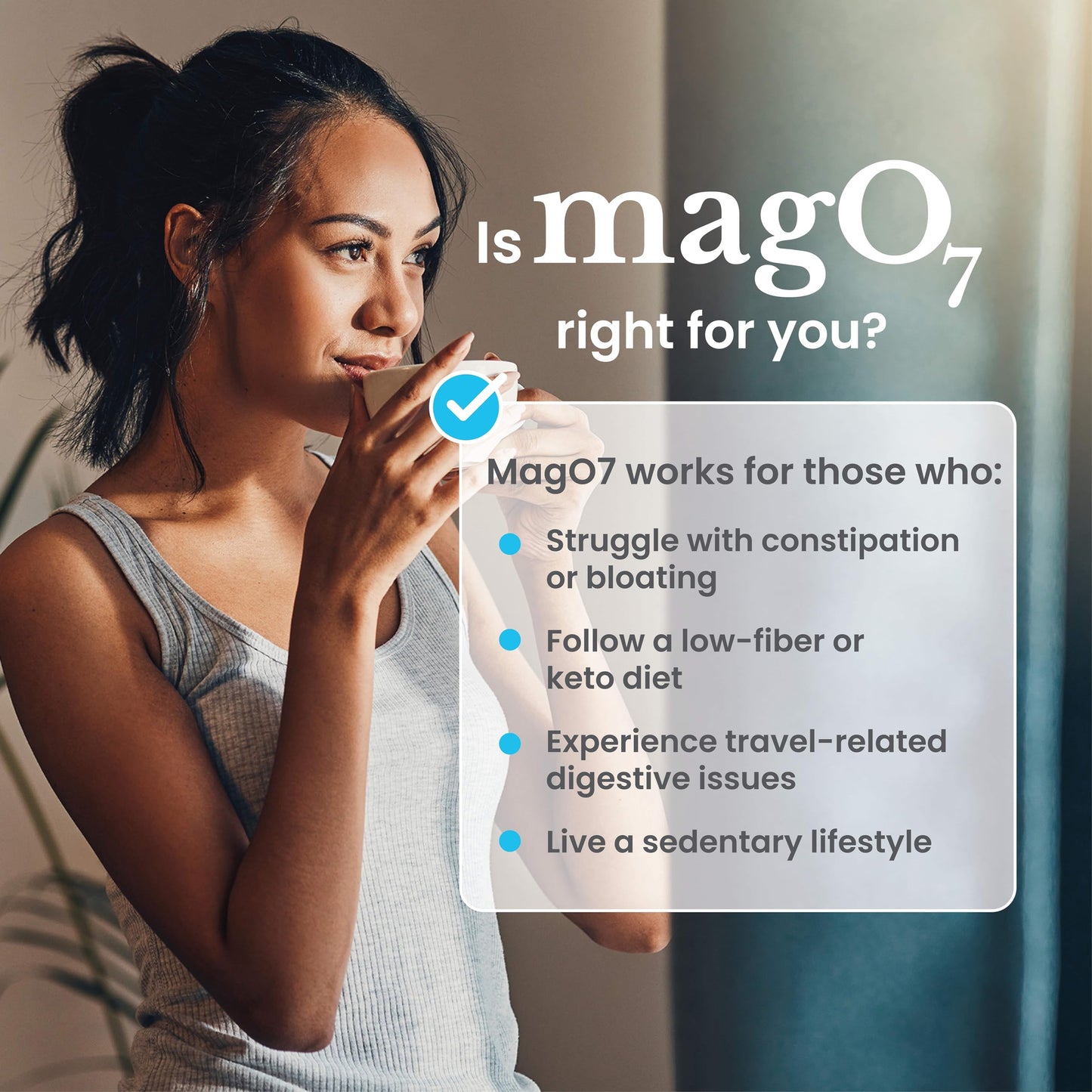 nbpure MagO7 - Natural Colon Cleanse & Detox - Occasional Constipation Relief, Stool Softener, & Bloating Support for Men & Women - Ozonated Magnesium Oxide, 180 Capsules