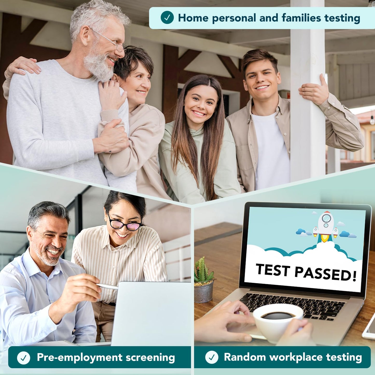 Easy@Home Marijuana Drug Test Kit for Urine - THC Tests for Home Use (10 Pack), Weed Detox Testing Kits with 50 ng/ml Cutoff Level, #EDTH-114