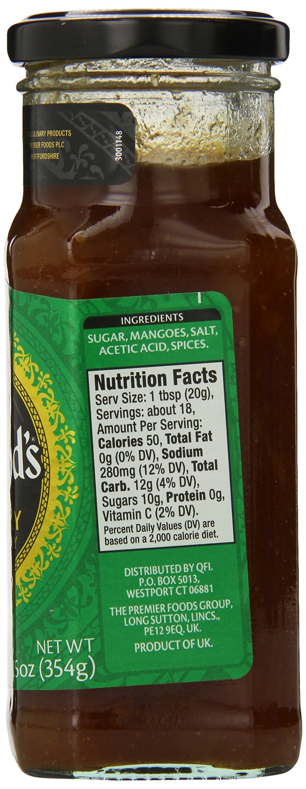 Sharwood's Mango Chutney, Ff, Major Grey, 12.5 Ounce (Pack of 6)