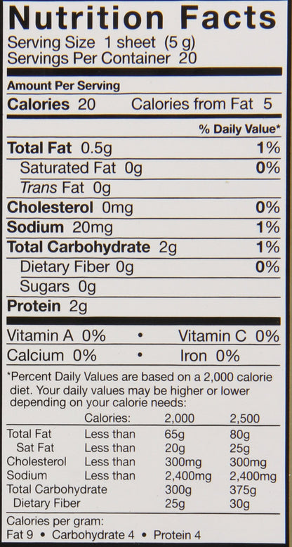 Yamamotoyama Sushi Party Soy Wrapper, Sesame, 20 Count, 3.5 Ounce Bag