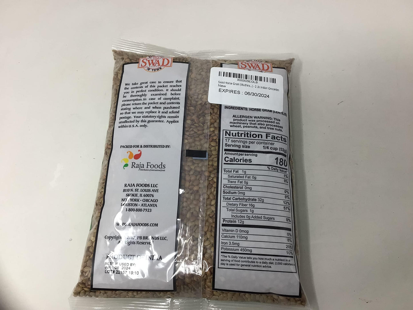 Swad Horse Gram (Muthira, Kulith Beans) - 2 Lb Indian Groceries
