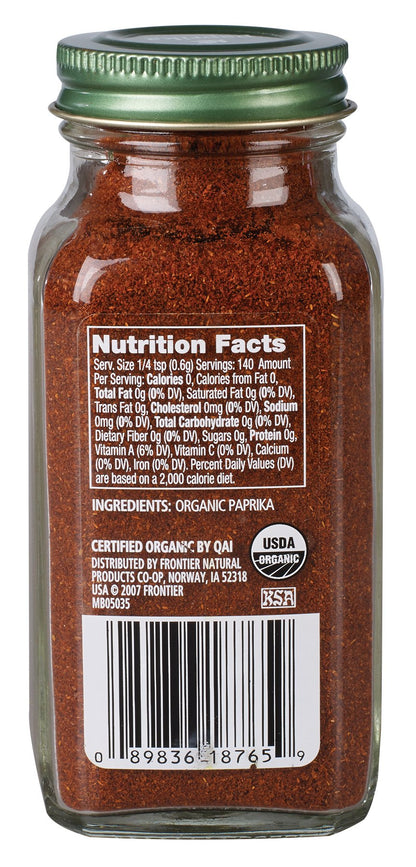 Simply Organic Paprika | Certified Organic | 2.96 oz. (3 Pack)