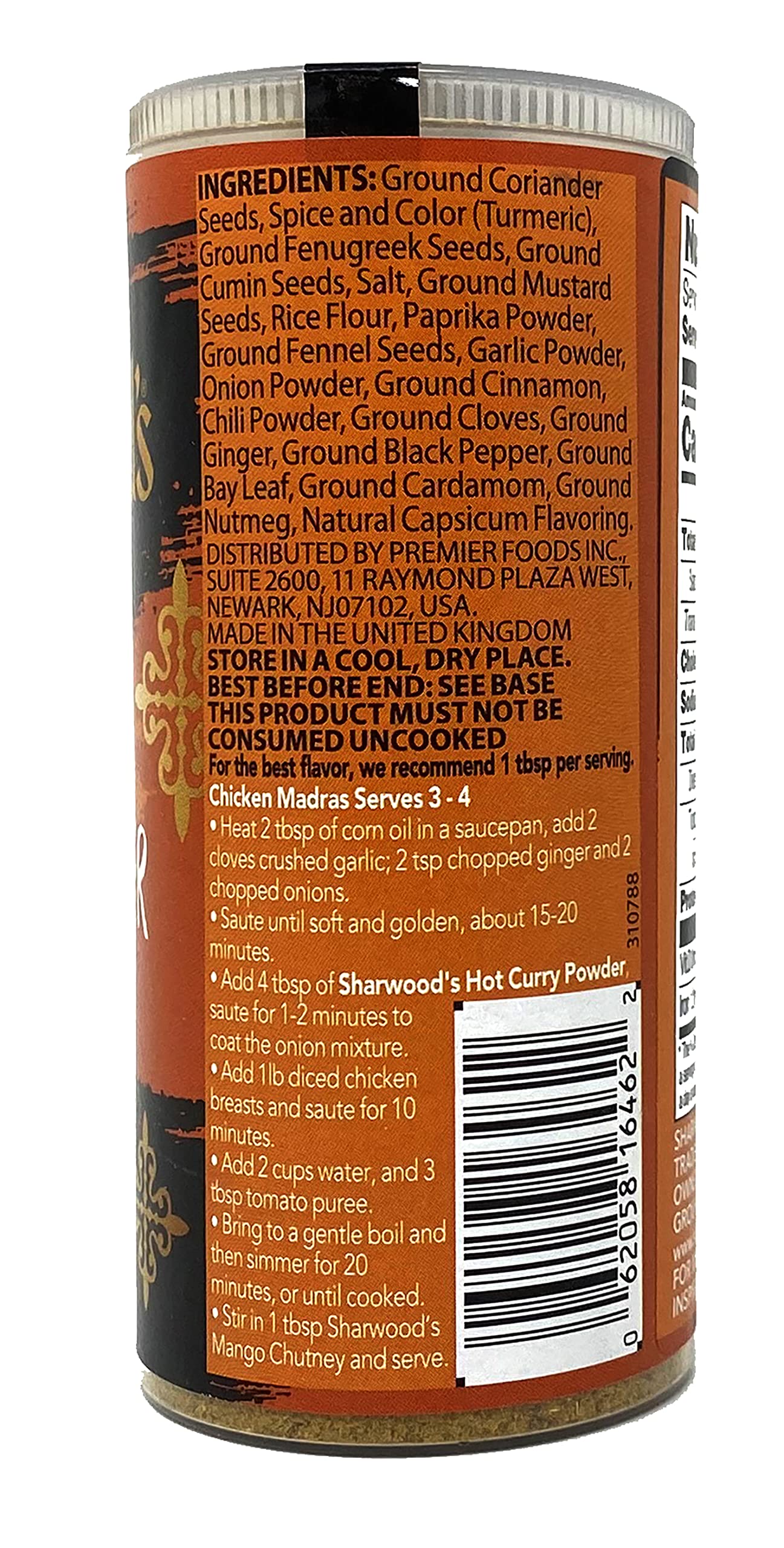 Sharwood's Hot Curry Powder, 3.6 oz (102g), Pack of 2