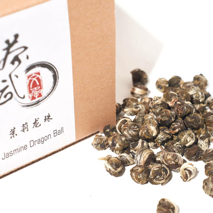 ChaWuWarmSun Jasmine Pearls Tea Dragon Ball,3.5oz/100g,Loose Leaf Green Tea of Chinese