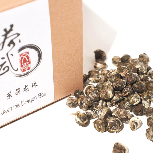 ChaWuWarmSun Jasmine Pearls Tea Dragon Ball,3.5oz/100g,Loose Leaf Green Tea of Chinese
