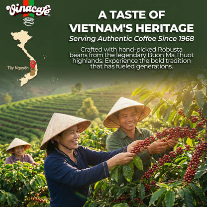 Vinacafe Instant Coffee Packets 3 in 1 Authentic Vietnamese Taste, Balanced Medium Roast Coffee Mix for Quick Preparation at Home, Office or Travel, Single Serve Sachets Pack of 5 | 20 Sachets Per Bag (100 Total Counts)