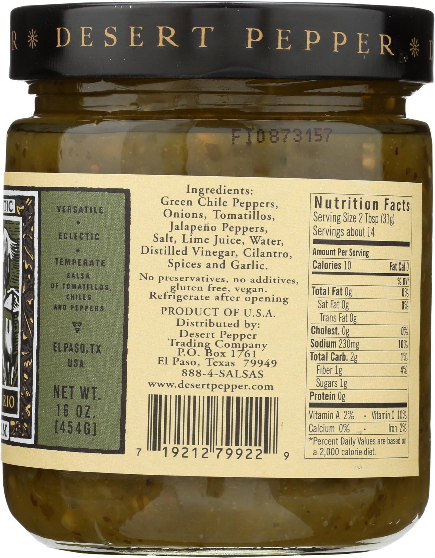 Desert Pepper Trading/Renfro Salsa, Del Rio, Medium, 16-Ounce