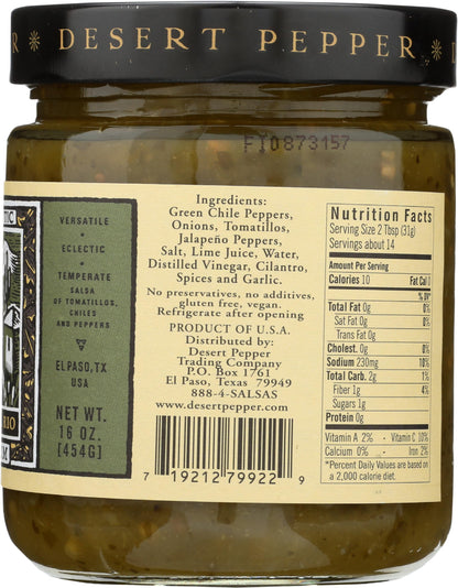 Desert Pepper Trading/Renfro Salsa, Del Rio, Medium, 16-Ounce