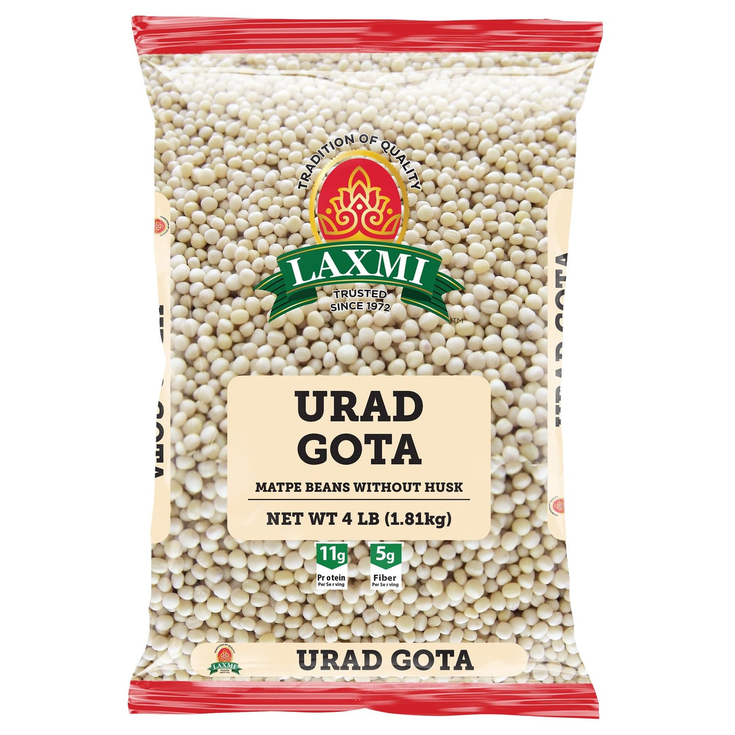 Laxmi Urad Dal - 4lbs (Unhusked Black Lentils) - Traditional Indian Foods
