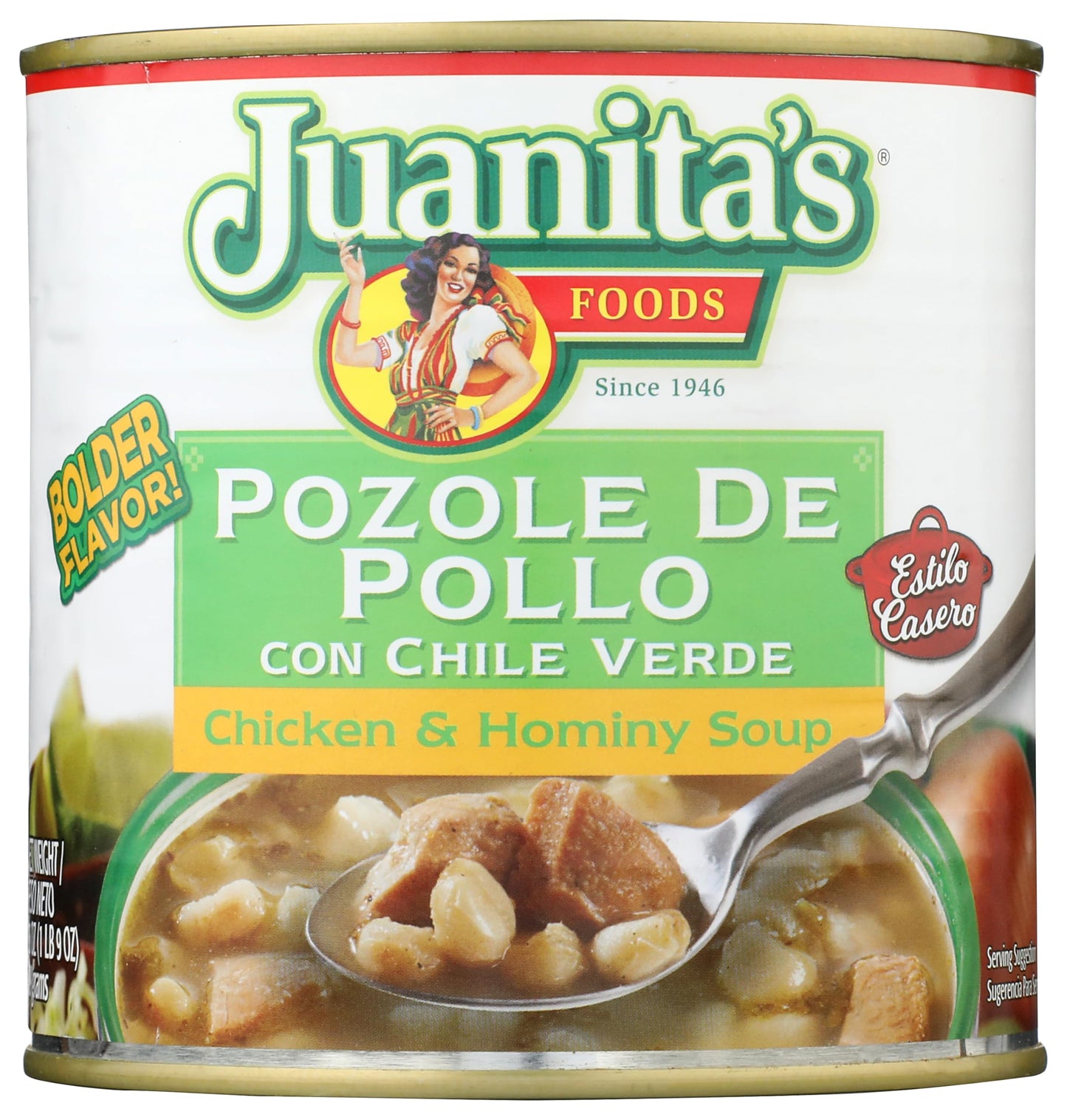 Juanita's Soup, Chicken and Hominy, 29.5 oz