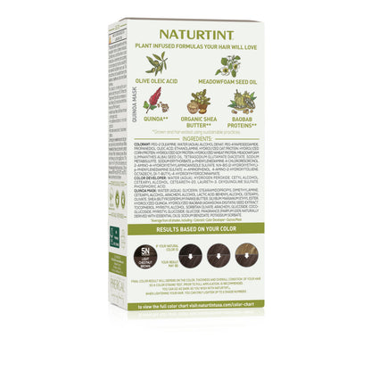 Naturtint 5N Light Chestnut Brown Permanent Hair Color (Pack of 1), Ammonia Free, Vegan, Cruelty Free, up to 100% Gray Coverage, Long Lasting Results (Packaging may vary)