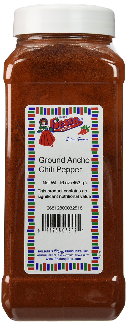 Bolner's Fiesta Extra Fancy Ground Ancho Chili Powder, 16 Oz.
