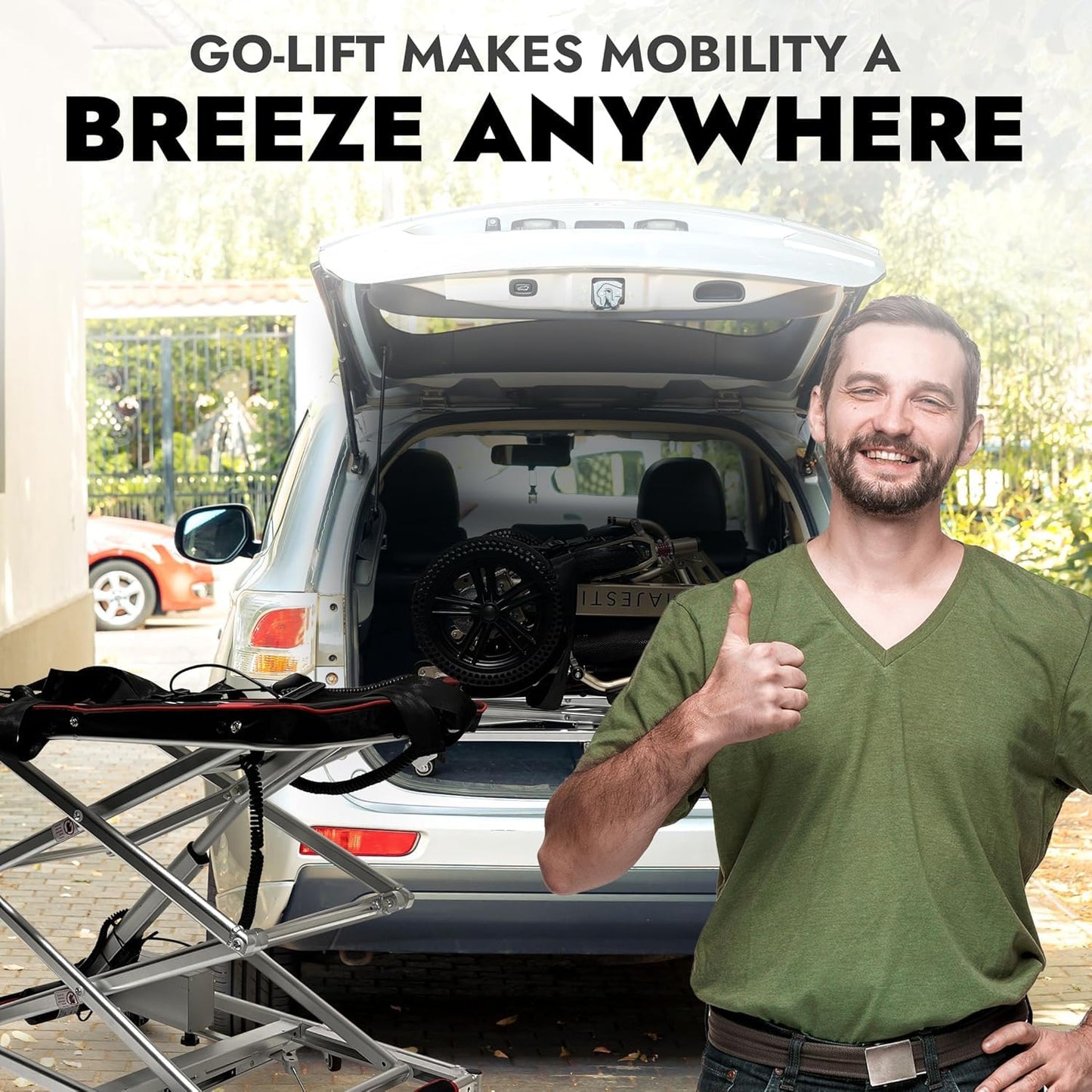 Wheelchair Lifts, Wheelchair Lift for Cars, Scooter Lifts for Trucks, Mobility Scooter Lift, Lightweight Space Saving Lift for Car, Lift Up to 110 lbs.