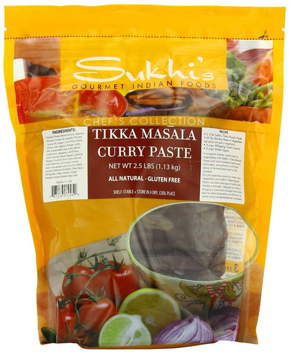 Sukhi's Indian Curry Sauce - Chicken Tikka Masala Sauce 2.5lbs, Gluten Free Tikka Masala Paste Tikka Masala Simmer Sauce Indian Simmer Sauce Indian Curry Paste Indian Sauce