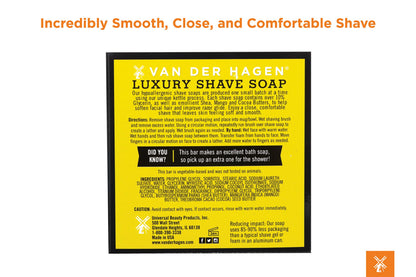 Van Der Hagen Men's Luxury Scented Shave Soap (Pack of 3)