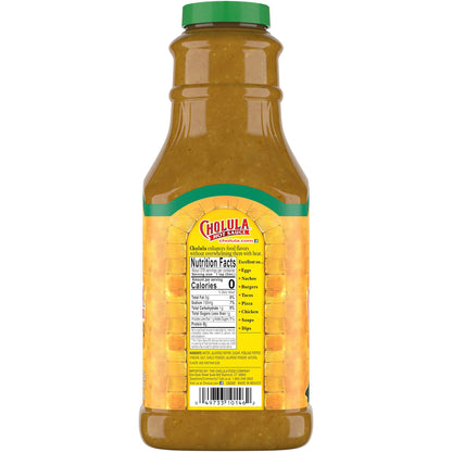 Cholula Green Pepper Hot Sauce, 64 fl oz - One 64 Fluid Ounce Bulk Container of Green Jalapeno Hot Sauce, Perfect for Eggs, Fried Chicken, Tuna and More