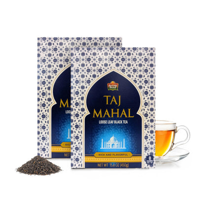 Brooke Bond Taj Mahal Tea | Loose Tea | Premium Quality | Authentic Indian Chai | Blend | Suitable for Chai | Unsweetened Black Tea | Rich & Flavourful | 450 Grams (Pack of 2)