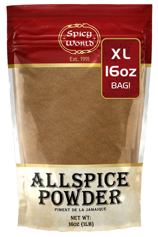 Spicy World Allspice Ground 16 Ounce - Huge 1 Pound Value Pack - All Spice Powder
