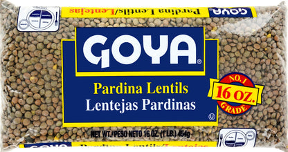 Goya Foods Pardina Lentils, Dry, 16 Ounce (Pack of 24)