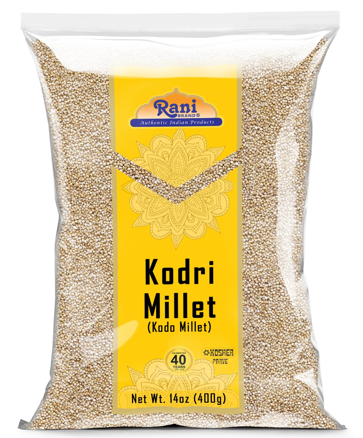 Rani Kodri (Polished Kodo Millet Seeds) Ancient Grains 400g (14oz) ~ All Natural | Gluten Friendly | NON-GMO | Kosher | Vegan | Indian Origin (Varagu/Kodra/Harka)