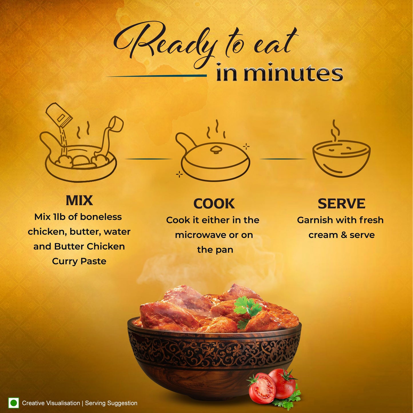 Kitchens Of India Paste for Butter Chicken Curry, 3.5-Ounce Boxes (Pack of 6)