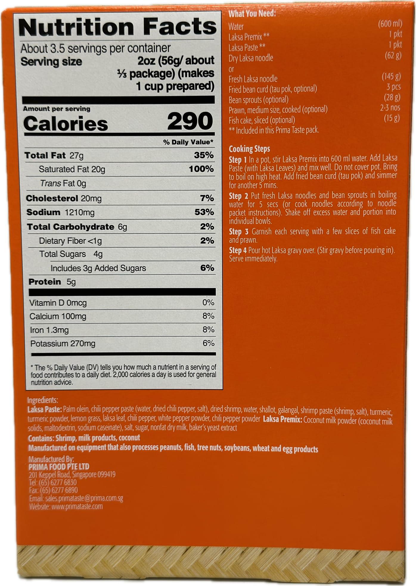 Prima Taste Laksa Kit, 6.6-Ounce Boxes (Pack of 3)