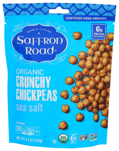 SAFFRON ROAD Organic Sea Salt Chickpeas, 5.4 Ounce