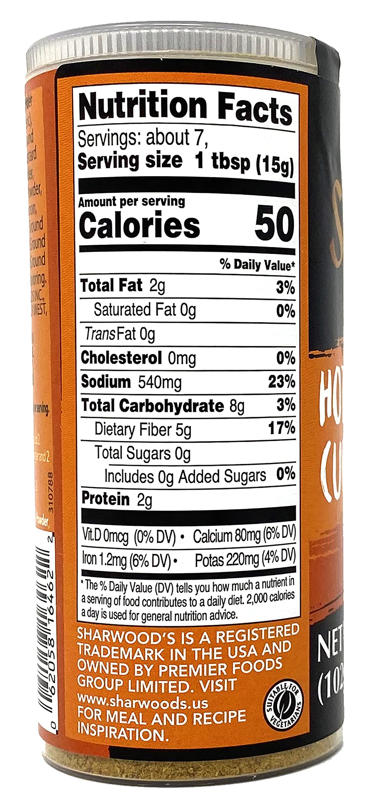 Sharwood's Hot Curry Powder, 3.6 oz (102g), Pack of 2