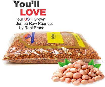 Rani Peanuts, Raw Whole With Skin (uncooked, unsalted) 14oz (400g) ~ All Natural | Vegan | Kosher | Gluten Friendly | Fresh Product of USA ~ Spanish Grade Groundnut/Red-skin