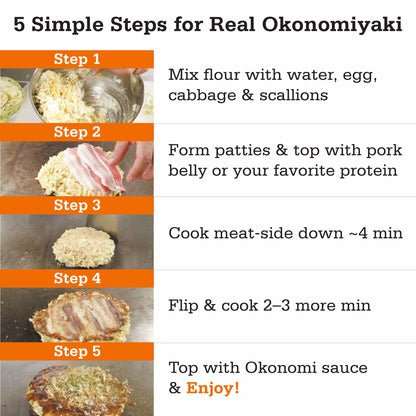 Otafuku Okonomiyaki Flour for Japanese Okonomiyaki Pancakes, 12 Servings, 15.9 Oz (1 Lb)