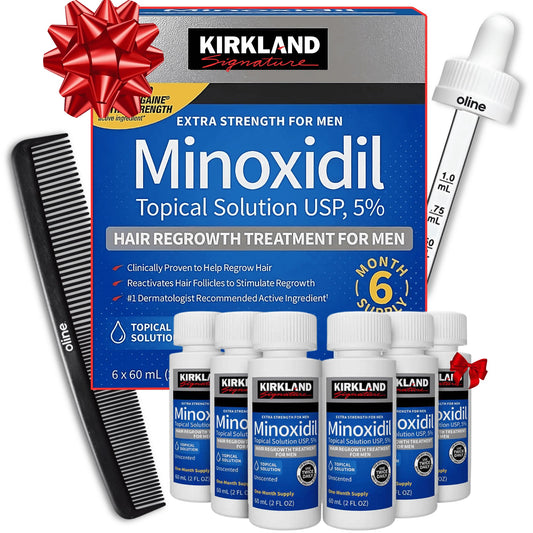 Minoxidil-5% Extra Strength Hair Regrowth for Men, 6 Month Supply