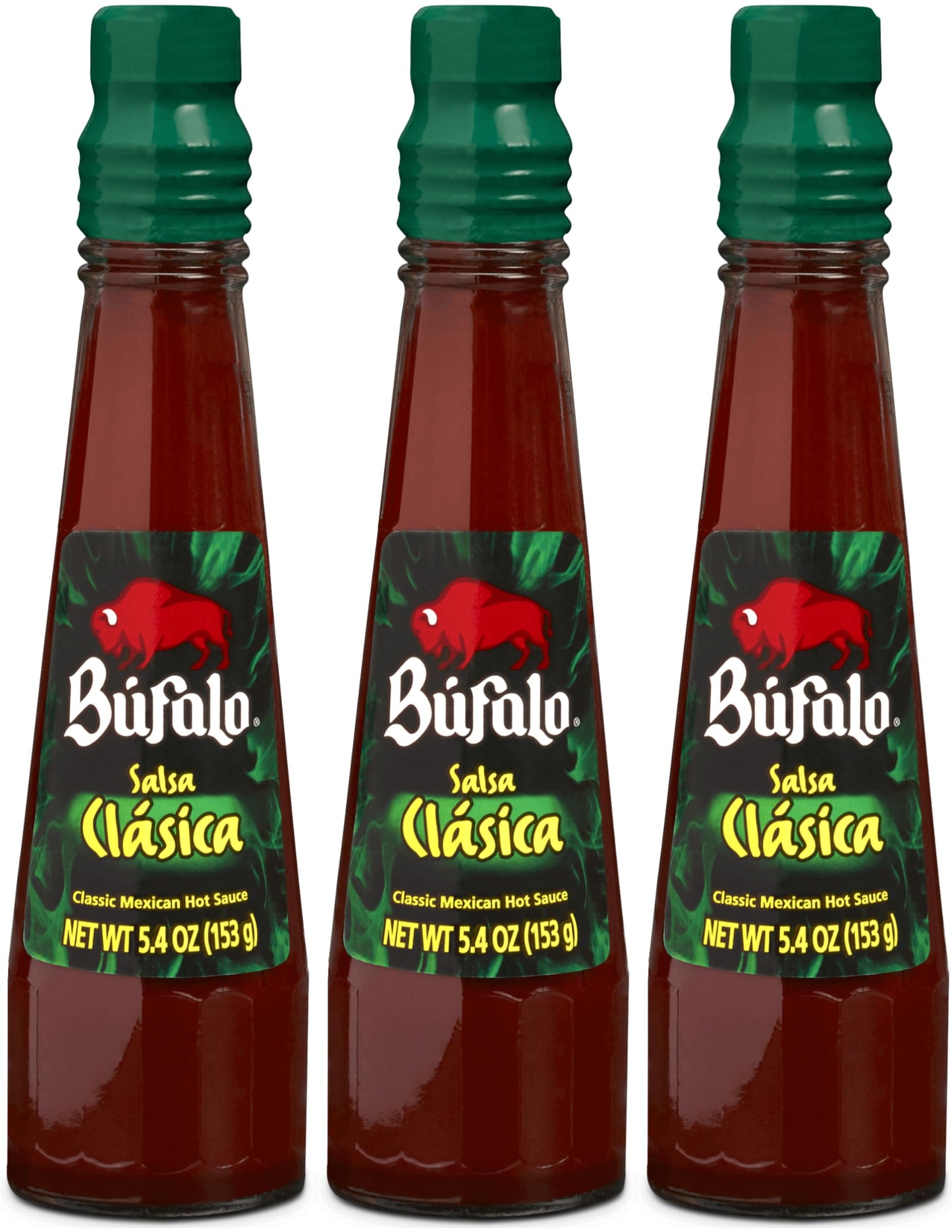 Bufalo Salsa Clasica Mexican Hot Sauce 5.4 oz (Pack of 3)