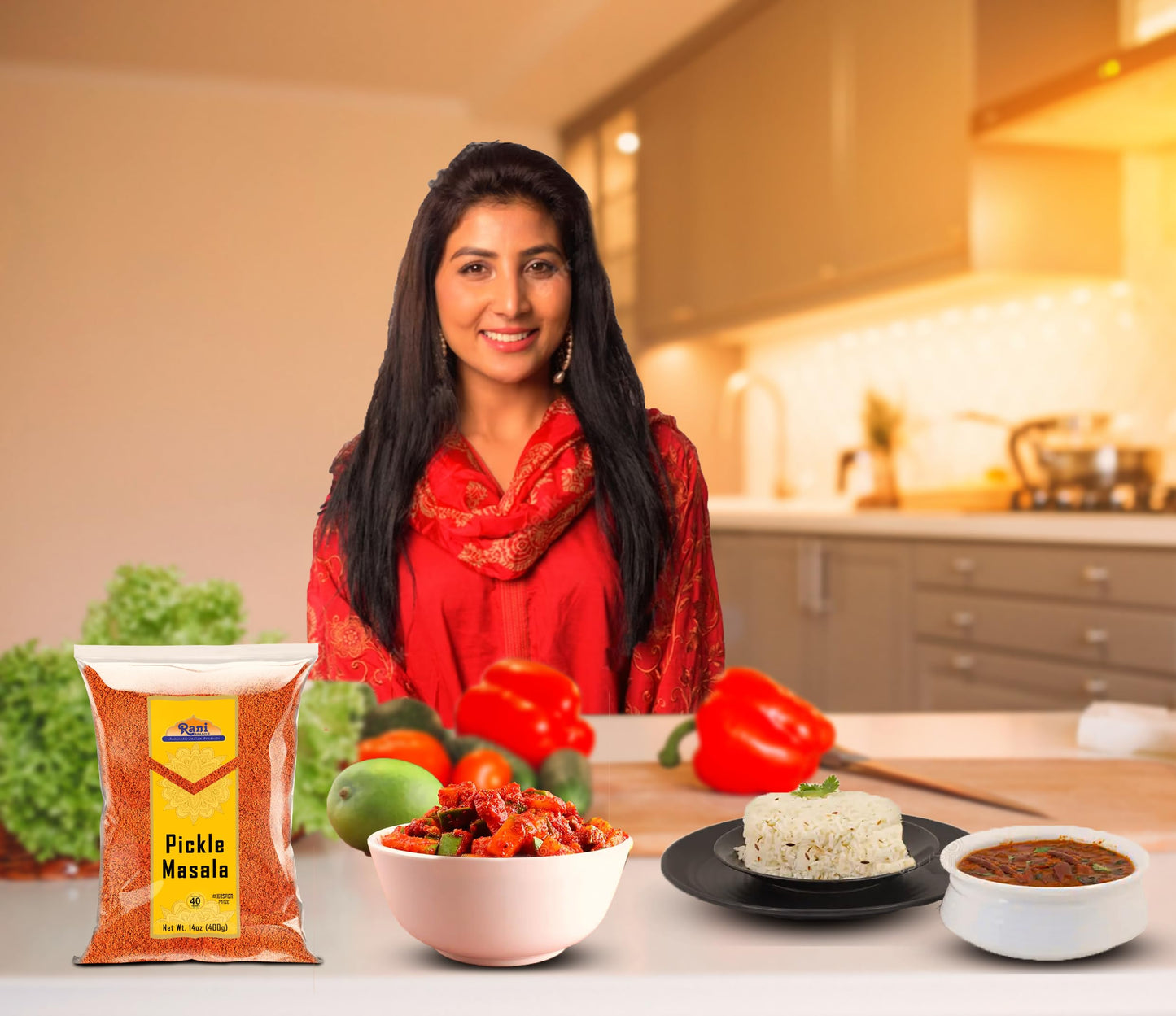 Rani Pickle (Achar) Masala Indian Spice Blend 14oz (400g) ~ All Natural | Vegan | Gluten Friendly | NON-GMO | No colors | Indian Origin