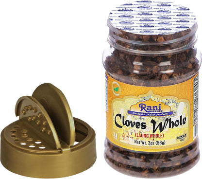 Rani Cloves Whole (Laung) 2oz (56g) Great for Food, Tea, Pomander Balls and Potpourri, Hand Selected, Spice, PET Jar ~ All Natural | NON-GMO | Kosher | Vegan | Gluten Friendly | Indian Origin