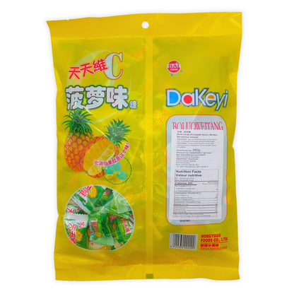 Classic Series Dakeyi Pineapple Hard Candy Hong Yuan 350g Bag