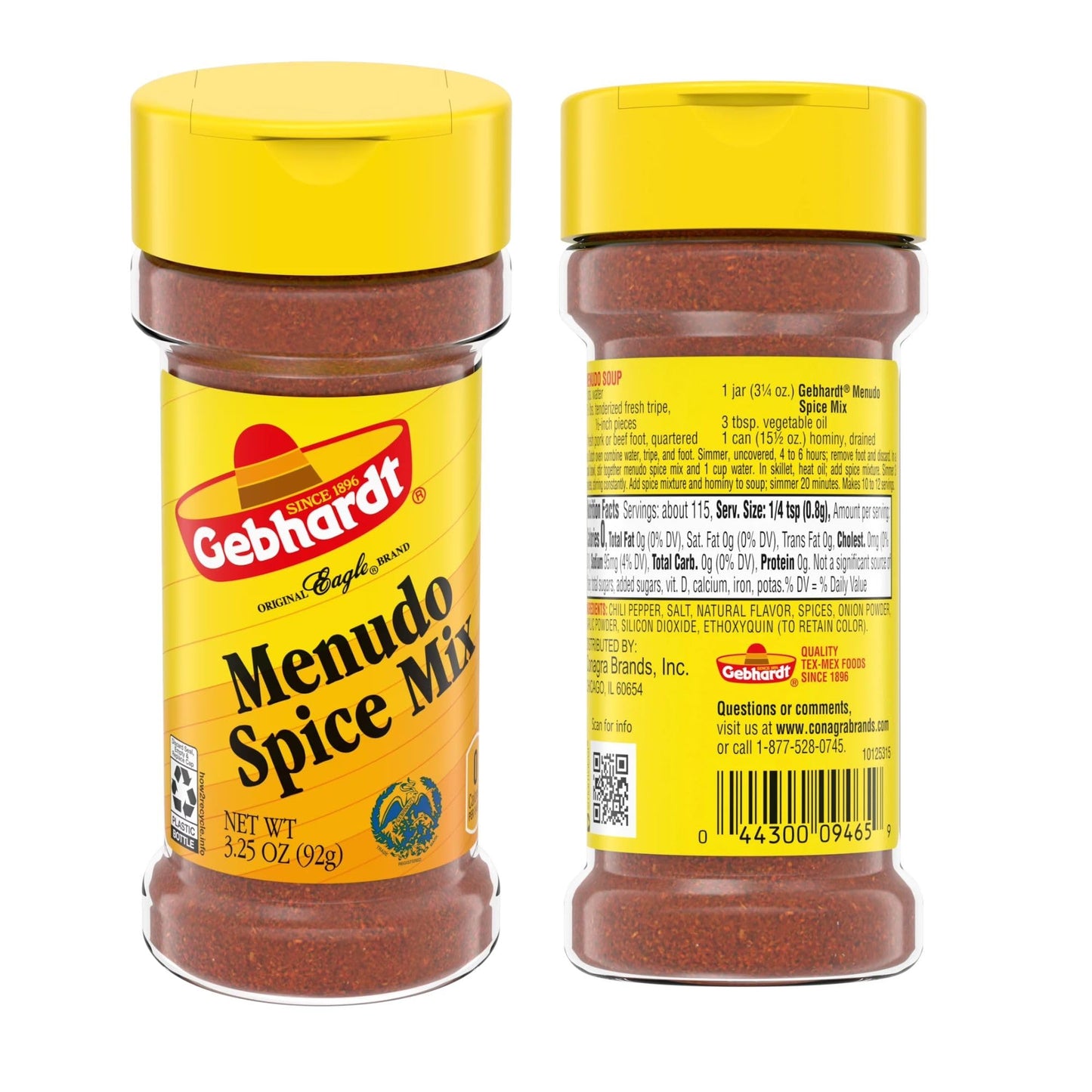 Gebhardt Menudo Spice Mix 3.25oz Bottle (Pack of 3)