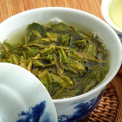 ChaWuWarmSun LongJing Green Tea,3.5oz/100g,Chinese Dragon Well Green Tea Loose Leaf