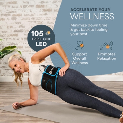 Lifepro Red Light Therapy Belt – Infrared Red Light Therapy for Body, Back Pain and Shoulder - 660nm & 850nm Near Infrared Heating Pad – Adjustable & Portable for Wellness & Relaxation