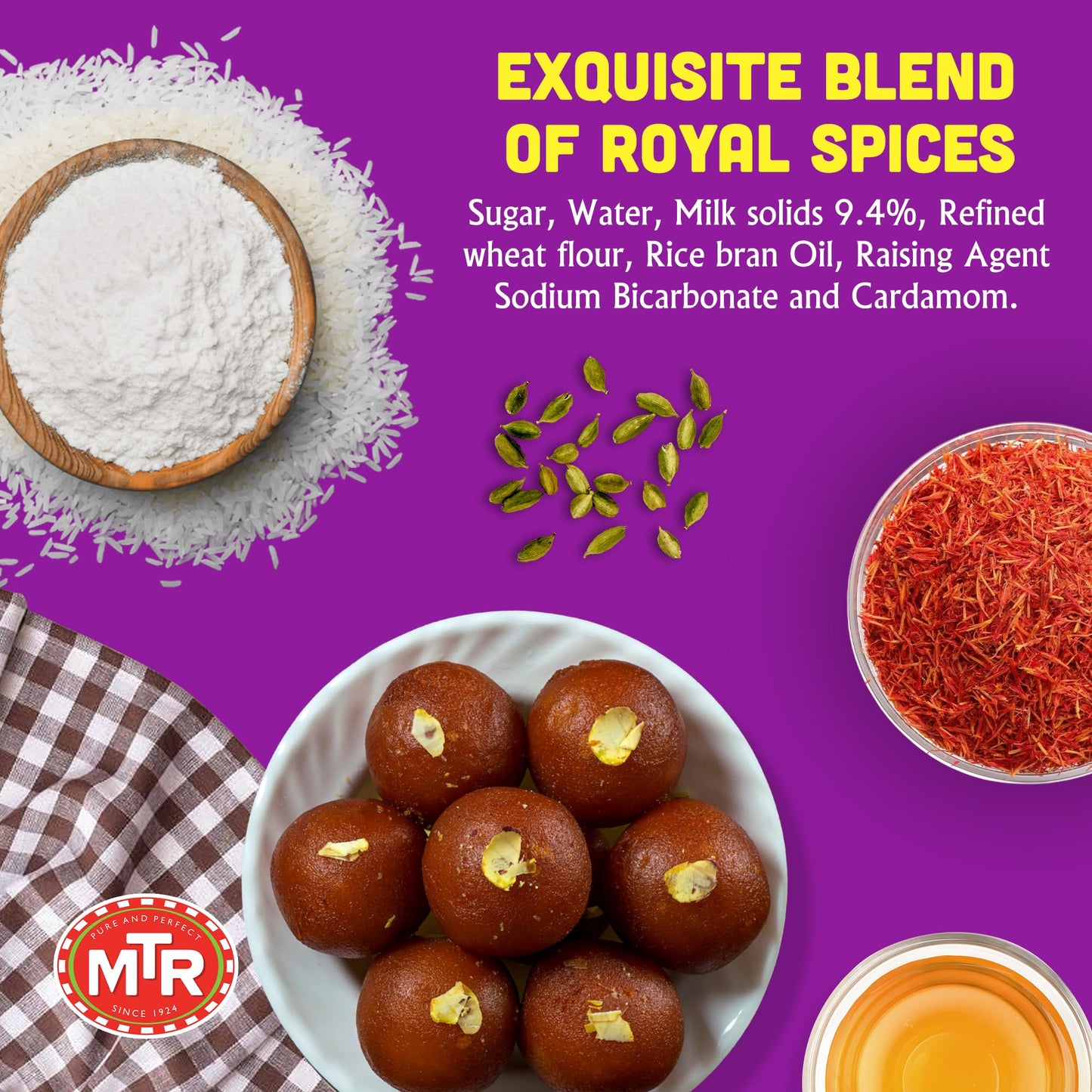 MTR Gulab Jamun – Traditional Indian Sweet – Soft & Melt-in-the-Mouth Texture – Easy to Prepare at Home – No Preservatives – 35.7 oz
