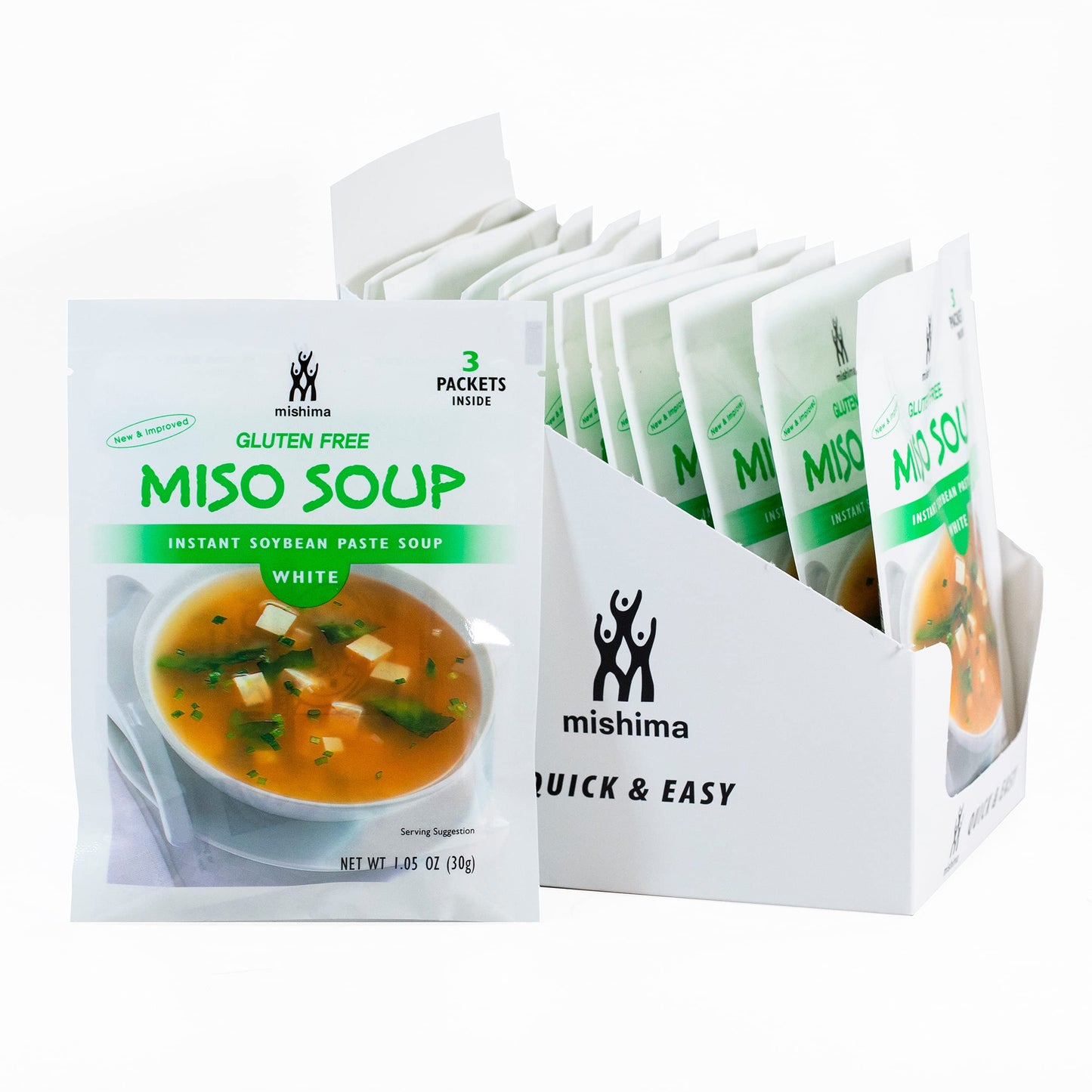 Mishima Instant Soup Mix, White Miso, 1.05-Ounce Packets (Pack of 12)
