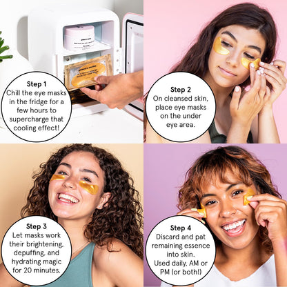 grace & stella Award Winning Under Eye Mask - Birthday Gifts for Women - Gel Eye Patches for Dark Circles, Puffy Eyes, Undereye Bags - Gifts for Mom - Travel Essentials - Vegan (24 Pairs, Gold)