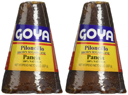 Goya Piloncillo Panela, Brown Sugar Cane 8 Oz (Pack of 2)