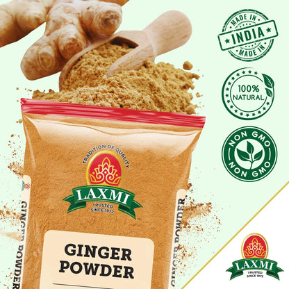 LAXMI Ground Ginger Powder - Raw and Natural - NON-GMO - Perfect for Baking, Marinate and Tea - 7 oz
