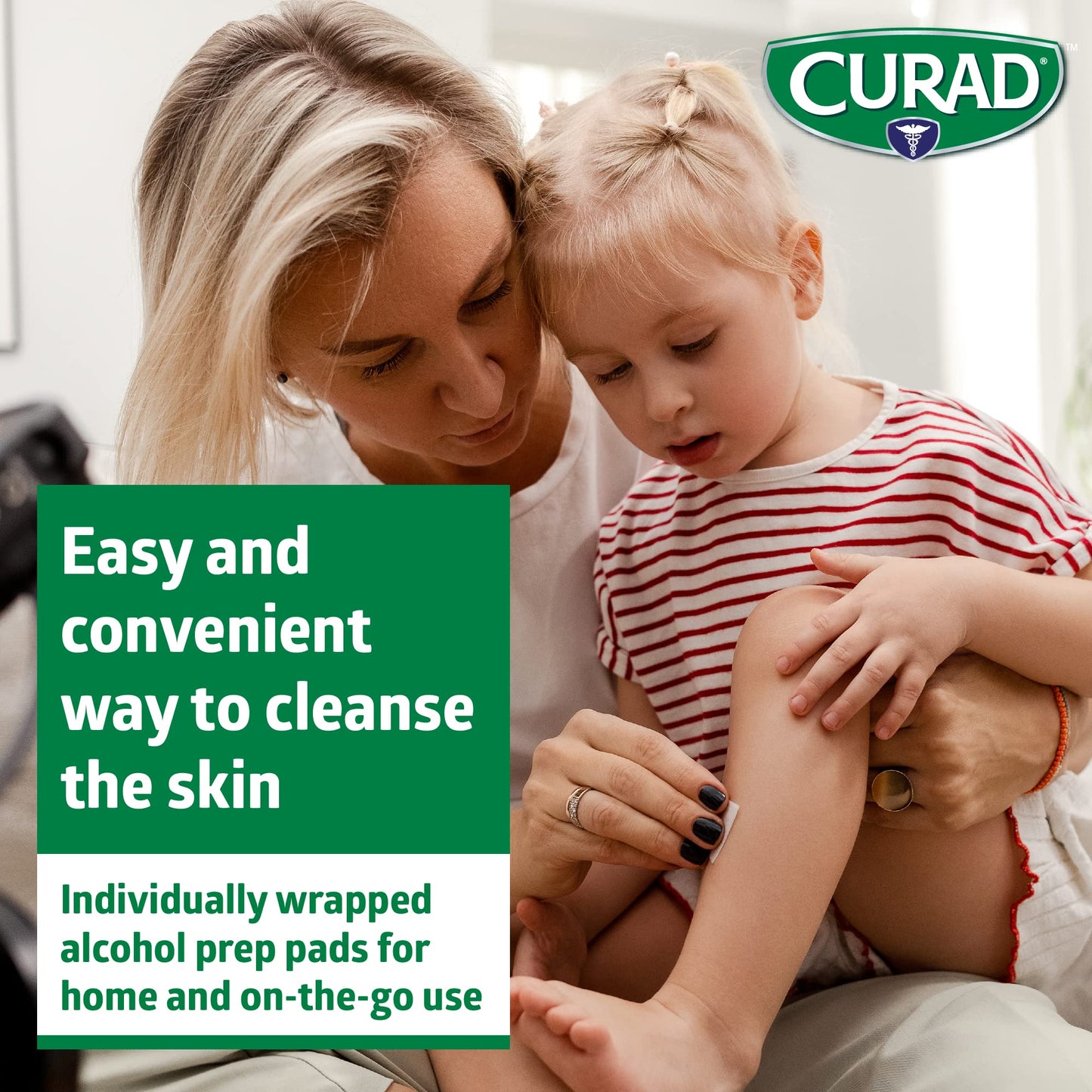 CURAD Alcohol Prep Pads (Pack of 4 Boxes) | 400 Pieces of Medium Isopropyl Wipes Individually Wrapped | First Aid Swabs for Cuts & Scrapes | Medical Pads for General Cleansing