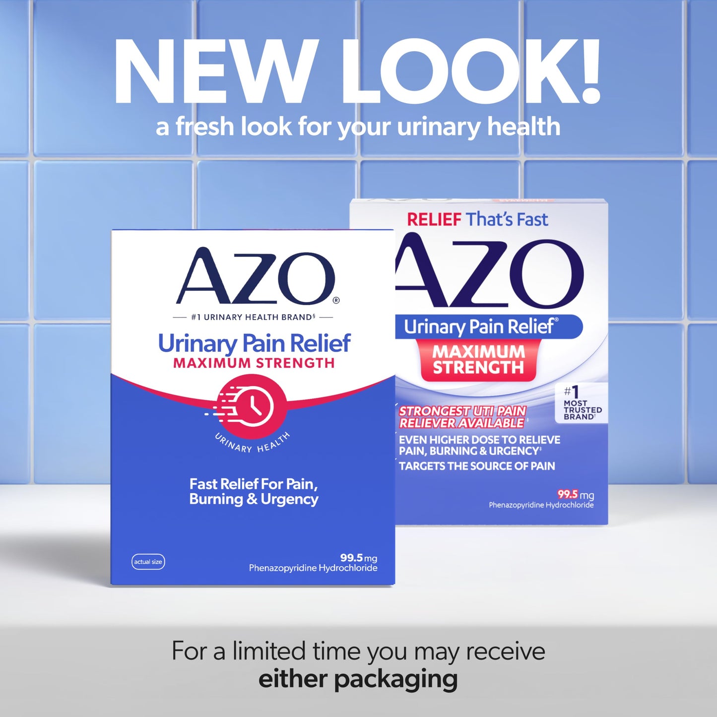 AZO Urinary Pain Relief Maximum Strength, Fast relief of UTI Pain, Burning & Urgency, Targets Source of Pain, #1 Most Trusted Brand, 24 Tablets