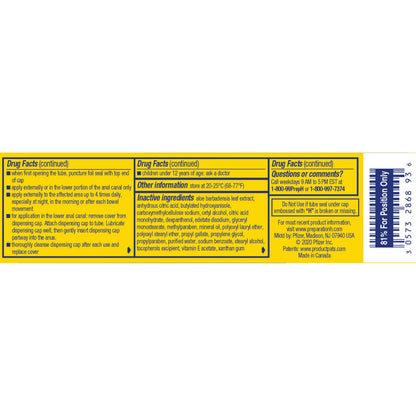 Preparation H Hemorrhoid Symptom Treatment Cream (0.9 Ounce Tube), Maximum Strength Multi-Symptom Pain Relief with Aloe